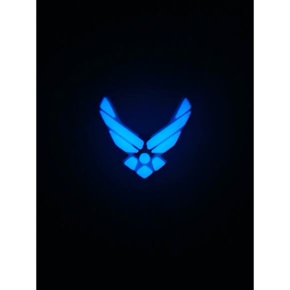 Air Force Emblem Shrader Tire Valve Cap (Set Of 5) Glows In The Dark! - Picture 1 of 4
